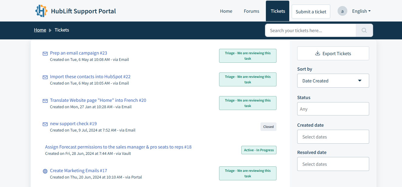 HL Support Portal